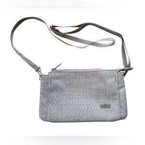 HAIKU Women's Stride Crossbody RFID Blocking Wristlet Wallet in Light Gray, NWOT